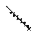 Orezen 6-Inch Mild Steel Black Single Layer Earth Auger Drill BitEADB 6 image-1