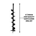 Orezen 6-Inch Mild Steel Black Single Layer Earth Auger Drill BitEADB 6 image-2