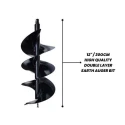 Orezen 12-Inch Mild Steel Black Double Layer Earth Auger Drill BitEADB-DL 12 image-1