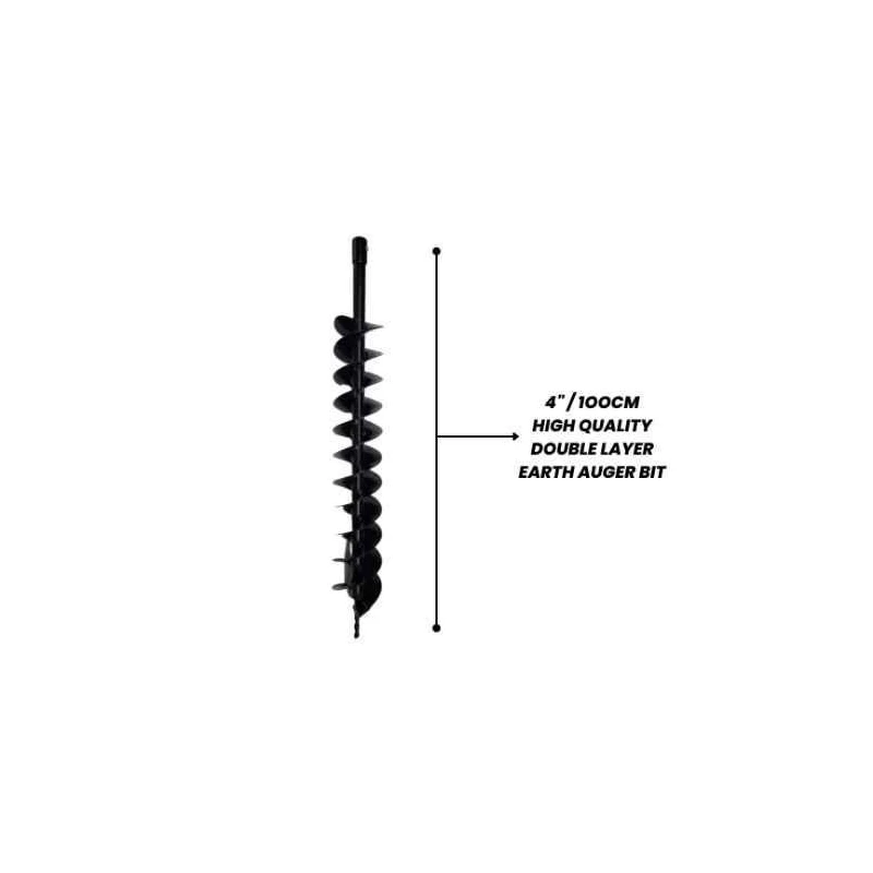 Orezen 4-Inch Mild Steel Black Double Layer Earth Auger Drill BitEADB-DL 4 image-1