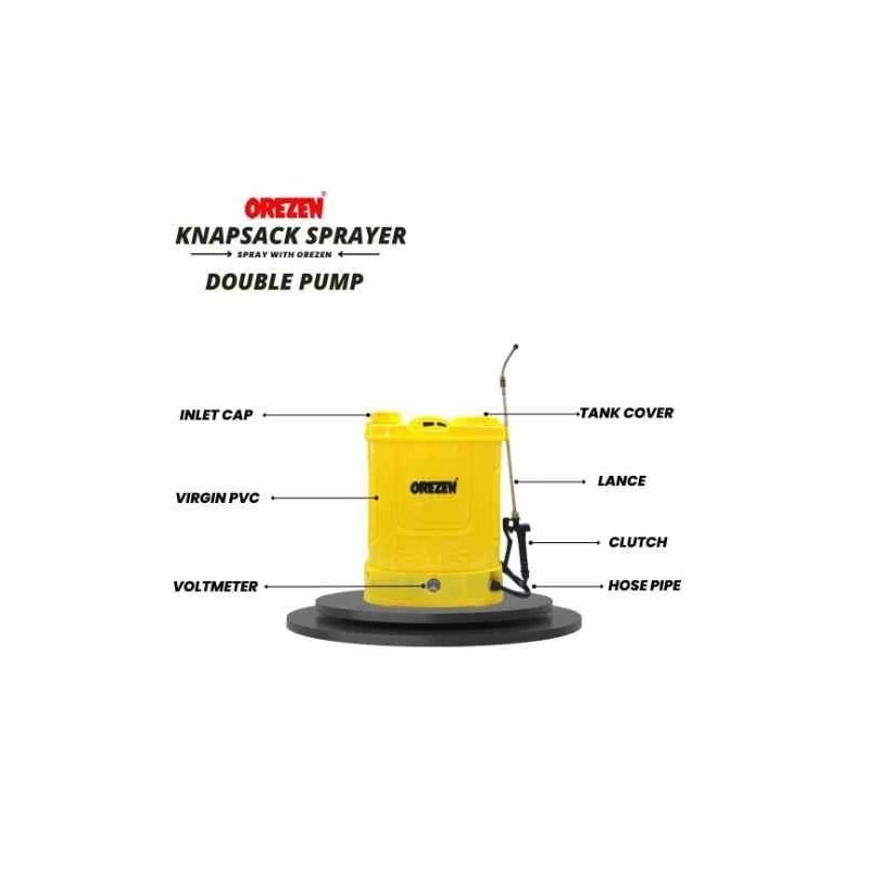 Orezen 16L 12V Double Pump Knapsack Battery SprayerKS 102 image-3