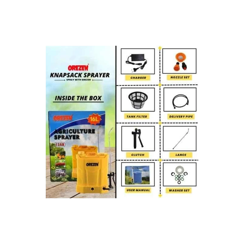 Orezen 16L 12V Knapsack Battery SprayerKS 104 image-4