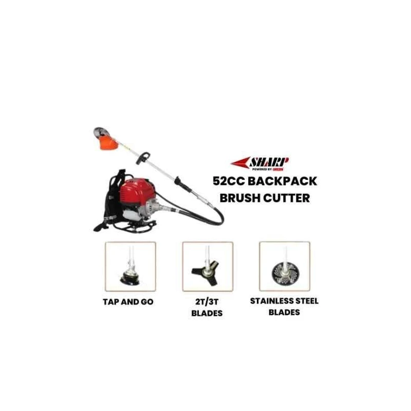 Orezen 2.2HP 52cc 2-Stroke Portable Crop Harvester Brush CutterSBC 52CC BP image-1