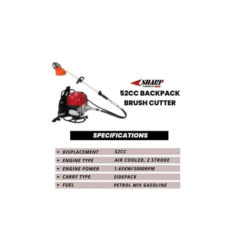 Orezen 2.2HP 52cc 2-Stroke Portable Crop Harvester Brush CutterSBC 52CC BP image-2