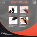 Walkers 20W Black Mini Hot Glue Gun WKCB159 15 Pcs Glue Stick Cutter Knife Combo image-3