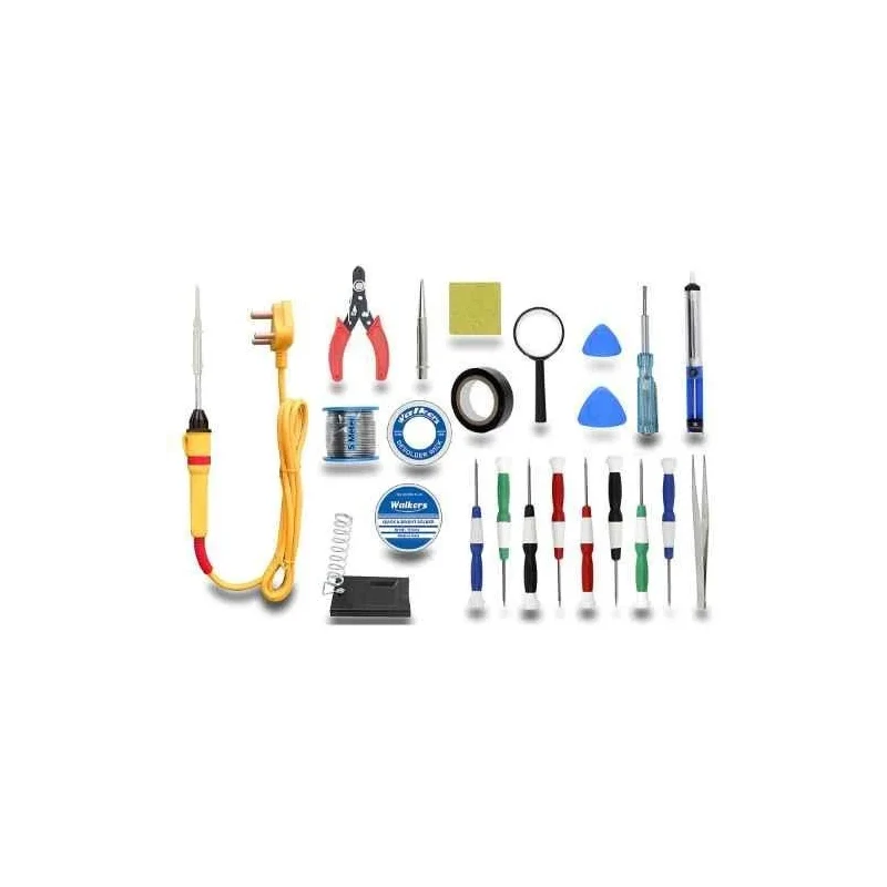 Walkers 23 Pieces Soldering and Desoldering Equipment Tool Kit WK0044 with Flux Paste and Wire image-5