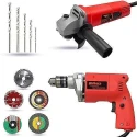 Walkers 800W Angle Grinder 500W 10mm Drill Machine 5 Pcs Wheel 5 Pcs Drill Bits Combo WKCB436 image-2