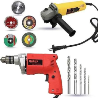 Walkers 800W Angle Grinder 500W 10mm Drill Machine 5 Pcs Wheel 5 Pcs Drill Bits Combo WKCB439 image-5