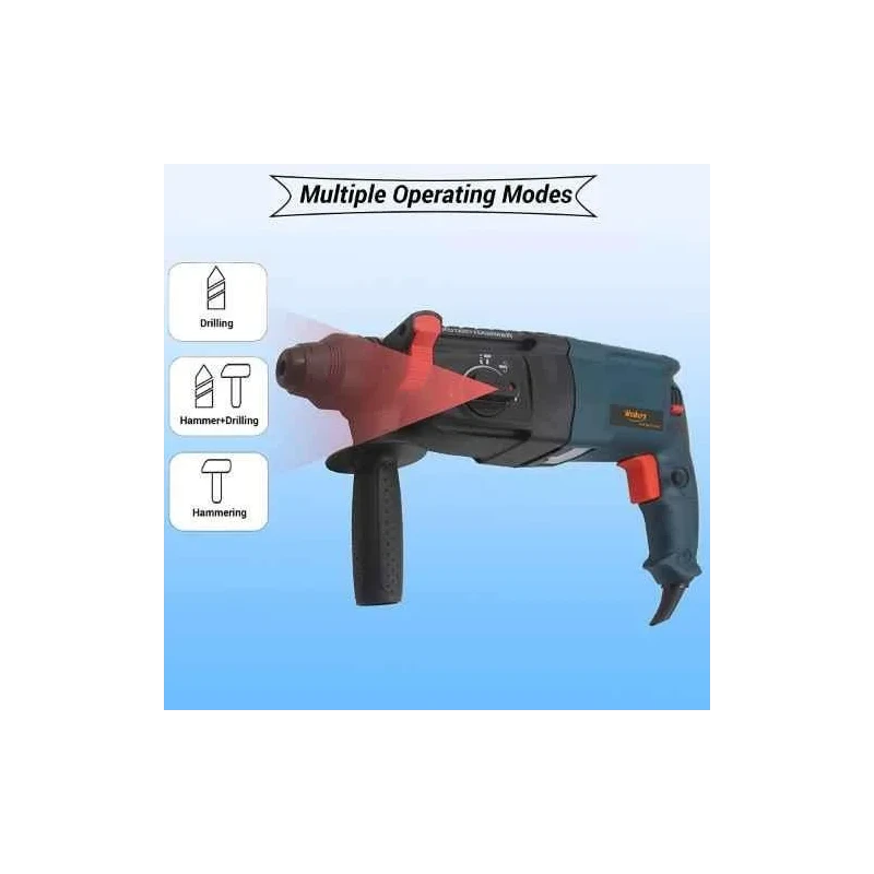 Walkers 1200W 26mm Rotary Hammer Drill WKFC018 with 5 Bits Gloves 13mm Chuck Carry Case image-4