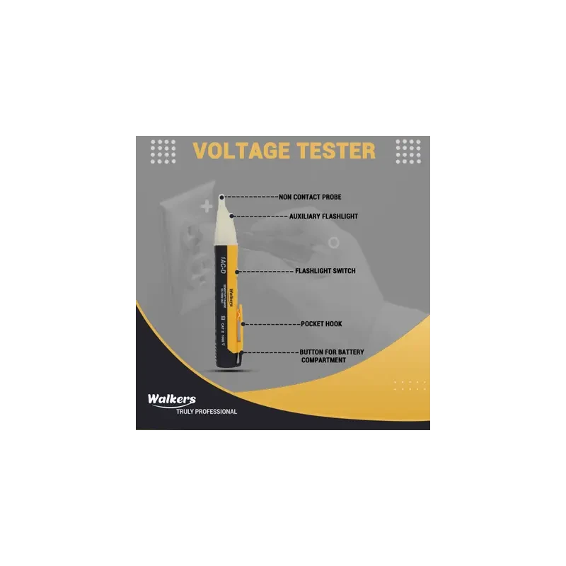 Walkers 90-1000V Non Contact Voltage Tester Pocket Pen Continuity Tester WKCB154 image-2