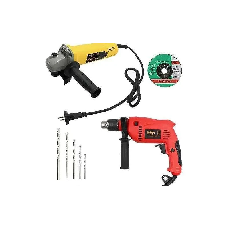 Walkers 800W Angle Grinder 700W 13mm Drill Machine Grinding Wheel and 5 Pcs Drill Bits Combo WKCB413 image-5