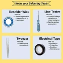 Walkers Electric 26 in 1 Soldering and Desoldering Equipment Tool Machine Kit with Flux Paste and Wire WK0048 image-3