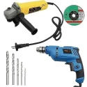 Walkers 800W Angle Grinder 500W 10mm Drill Machine Grinding Wheel and 5 Pcs Drill Bits Combo WKCB420 image-5