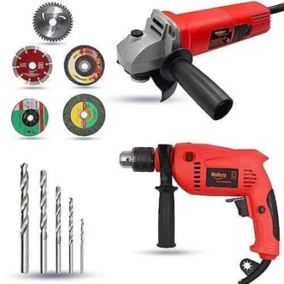 Walkers 800W Angle Grinder 700W 13mm Drill Machine 5 Pcs Wheel 5 Pcs Drill Bits Combo WKCB440 image-3
