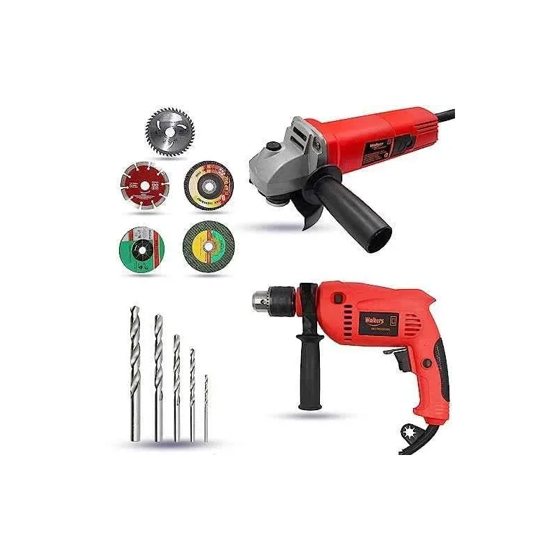 Walkers 800W Angle Grinder 700W 13mm Drill Machine 5 Pcs Wheel 5 Pcs Drill Bits Combo WKCB440 image-3
