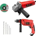 Walkers 800W Angle Grinder 700W 13mm Drill Machine Grinding Wheel and 5 Pcs Drill Bits Combo WKCB416 image-4
