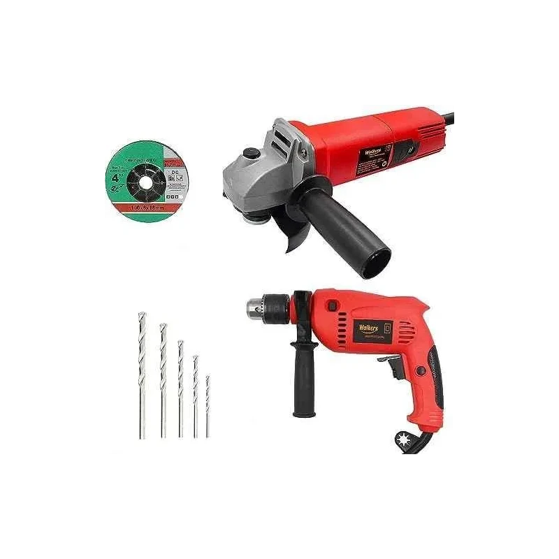 Walkers 800W Angle Grinder 700W 13mm Drill Machine Grinding Wheel and 5 Pcs Drill Bits Combo WKCB416 image-4
