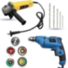 Walkers 800W Angle Grinder 500W 10mm Drill Machine 5 Pcs Wheel 5 Pcs Drill Bits Combo WKCB432