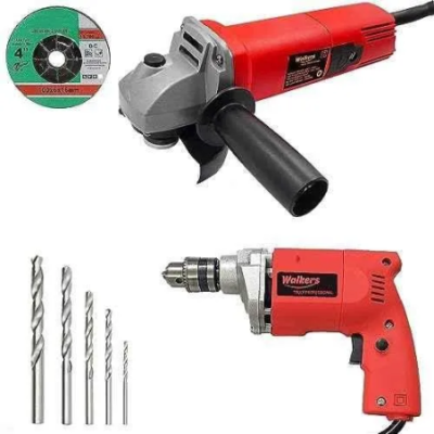 Walkers 800W Angle Grinder 500W 10mm Drill Machine Grinding Wheel and 5 Pcs Drill Bits Combo WKCB424 image-4