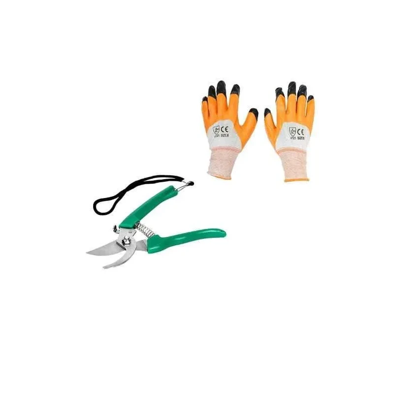 Walkers Gardening Grass Pruning Shears WKCB180 with Hand Gloves image-2