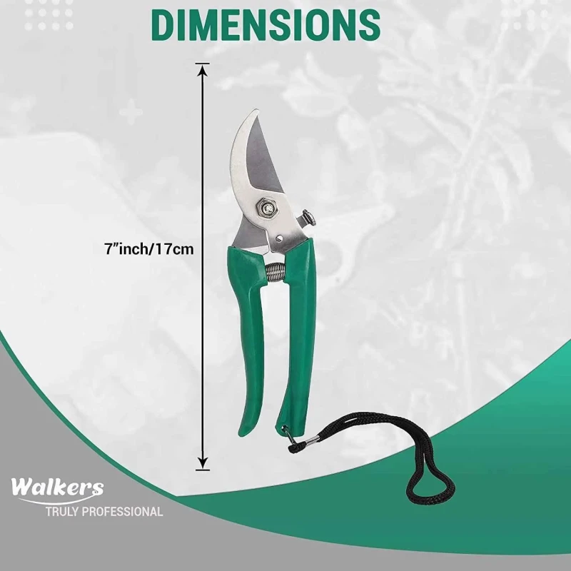 Walkers Gardening Grass Pruning Shears WKCB180 with Hand Gloves image-3