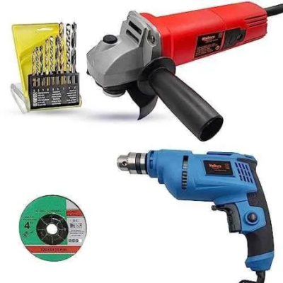 Walkers 800W Angle Grinder 500W 10mm Drill Machine Grinding Wheel 9 Pcs Drill Bits Combo WKCB429 image-6