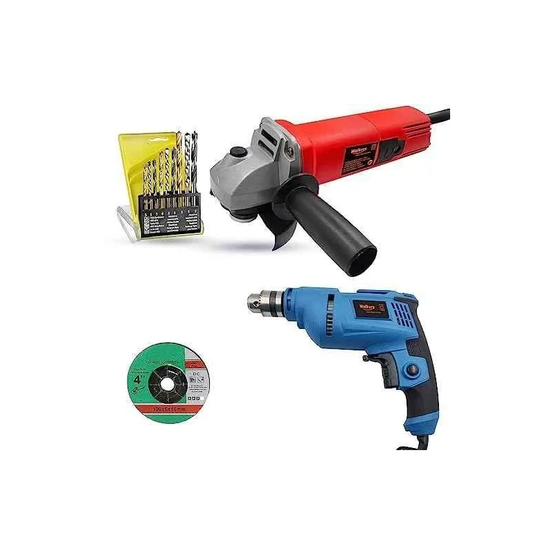 Walkers 800W Angle Grinder 500W 10mm Drill Machine Grinding Wheel 9 Pcs Drill Bits Combo WKCB429 image-6