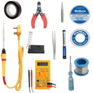 Walkers 12 Pcs 25W Soldering Iron Kit WKCB013 with Digital Multimeter image-1