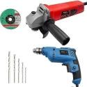 Walkers 800W Angle Grinder 500W 10mm Drill Machine Grinding Wheel and 5 Pieces Drill Bits Combo WKCB417 image-6