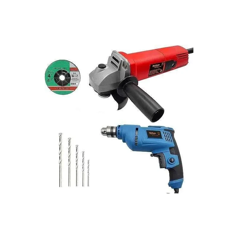 Walkers 800W Angle Grinder 500W 10mm Drill Machine Grinding Wheel and 5 Pieces Drill Bits Combo WKCB417 image-6