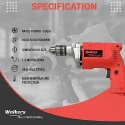 Walkers 800W Angle Grinder 500W 10mm Drill Machine Grinding Wheel 5 Pcs Drill Bits Combo WKCB421 image-2