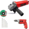 Walkers 800W Angle Grinder 500W 10mm Drill Machine Grinding Wheel and 5 Pcs Drill Bits Combo WKCB418