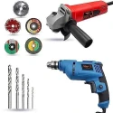 Walkers 800W Angle Grinder 500W 10mm Drill Machine 5 Pcs Wheel 5 Pcs Drill Bits Combo WKCB441 image-3