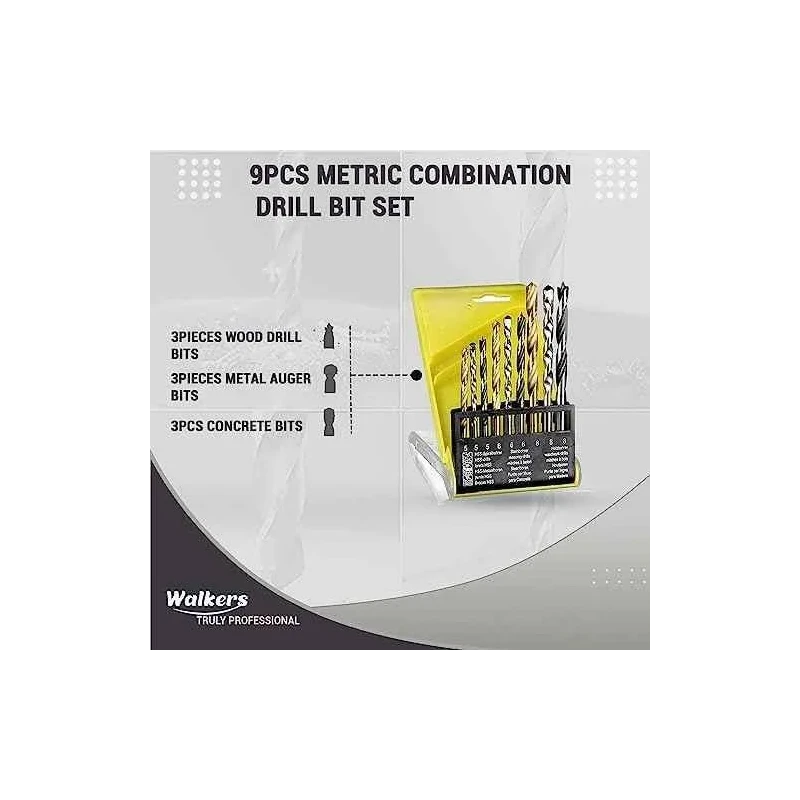 Walkers 800W Angle Grinder 700W 13mm Drill Machine 5 Pcs Wheel 9 Pcs Drill Bits Combo WKCB446 image-6