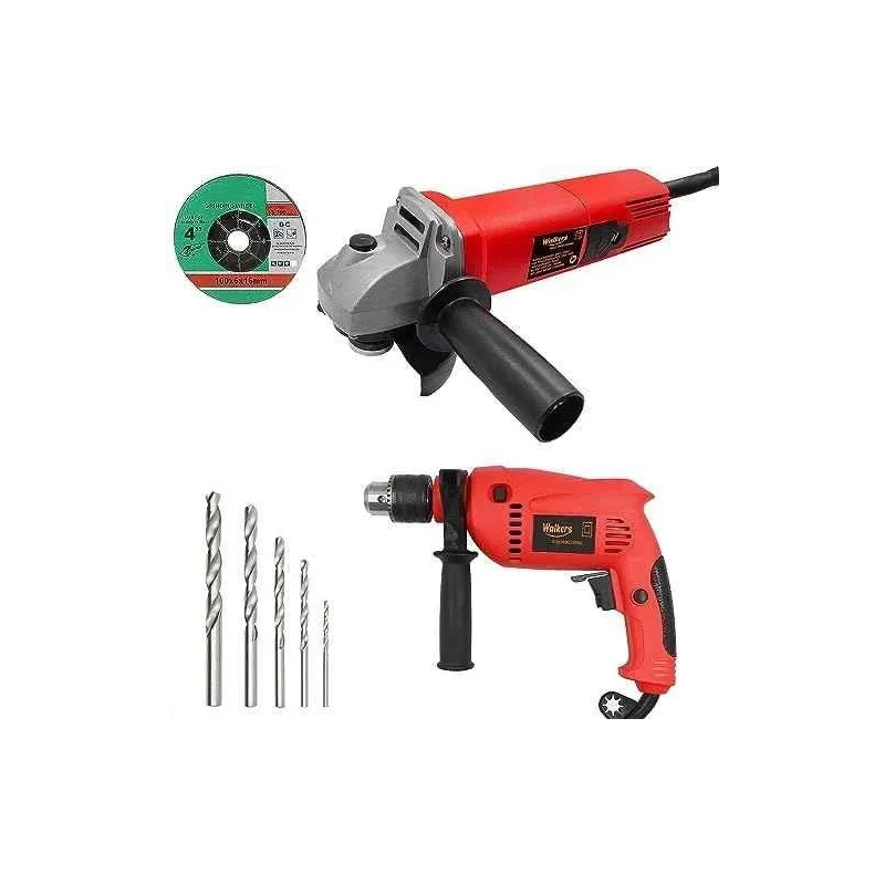 Walkers 800W Angle Grinder 700W 13mm Drill Machine Grinding Wheel 5 Pcs Drill Bits Combo WKCB422 image-6