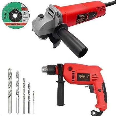 Walkers 800W Angle Grinder 700W 13mm Drill Machine Grinding Wheel 5 Pcs Drill Bits Combo WKCB422 image-6