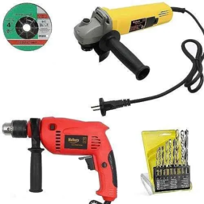 Walkers 800W Angle Grinder 700W 13mm Drill Machine Grinding Wheel 9 Pcs Drill Bits Combo WKCB425 image-5