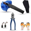 Walkers 800W Plastic Blue Electric Air Blower WKCB272 with Carbon Brushes Gloves and 8 Inch Plier image-5