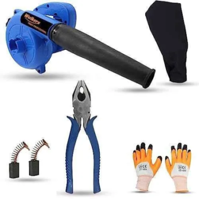 Walkers 800W Plastic Blue Electric Air Blower WKCB272 with Carbon Brushes Gloves and 8 Inch Plier image-5
