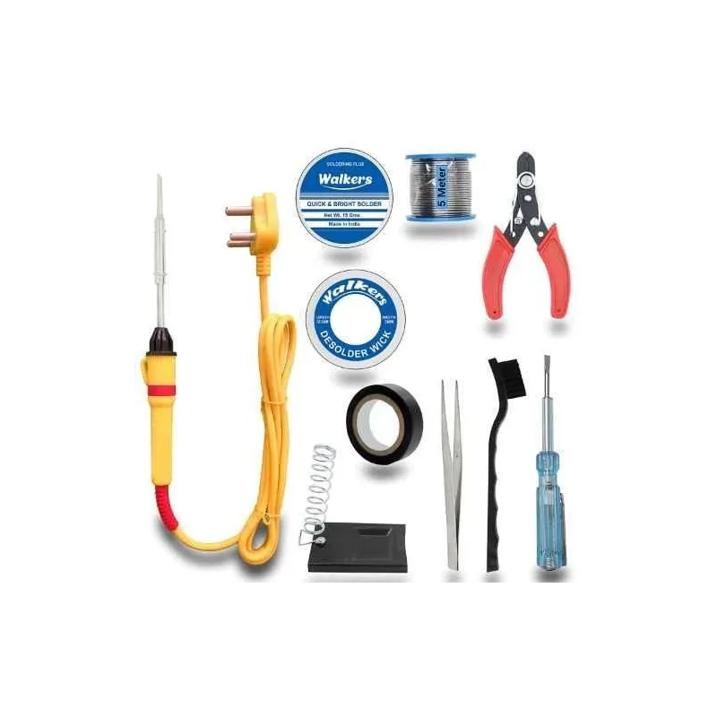 Walkers Soldering Iron Tool Kit 10 Pcs with Flux Paste and Wire WK0041 image-1