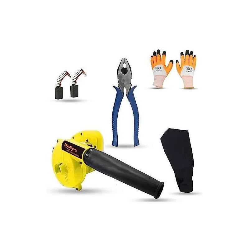 Walkers 800W Yellow Electric Air Blower WKCB291 with Carbon Brushes Gloves and 8 inch Plier image-3