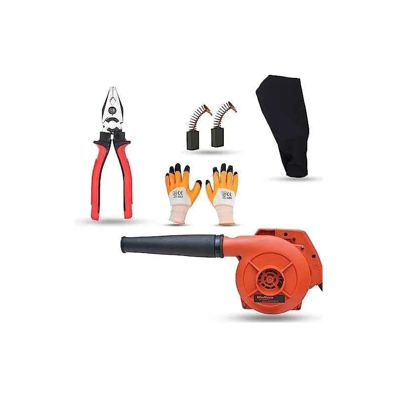 Walkers 800W Plastic Electric Air Blower WKCB309 Gloves 8 Inch Plier Carbon Brushes image-5
