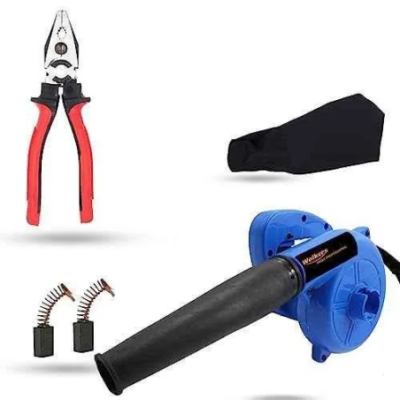 Walkers 800W Plastic Blue Electric Air Blower WKCB212 with Carbon Brushes Gloves and 8 inch Plier image-5