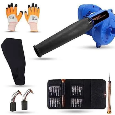 Walkers 800W Plastic Blue Electric Air Blower WKCB276 with Carbon Brushes Gloves and 25 in 1 Screwdriver image-5