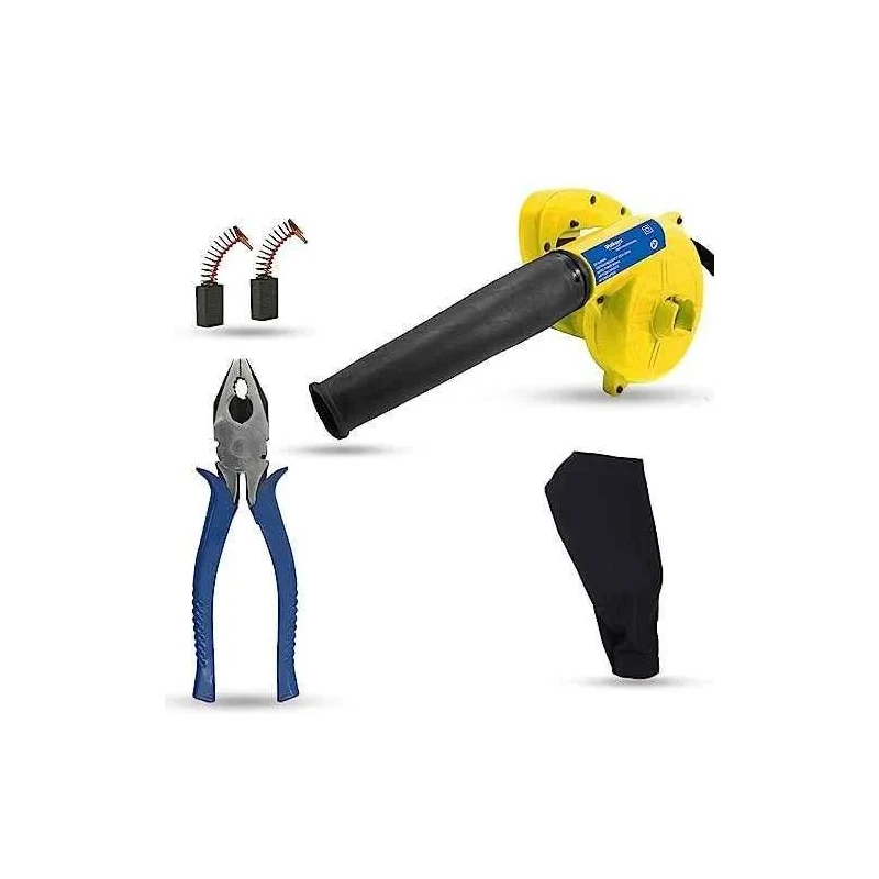 Walkers 800W Plastic Yellow Electric Air Blower WKCB233 with Carbon Brushes and 8 inch Plier image-2