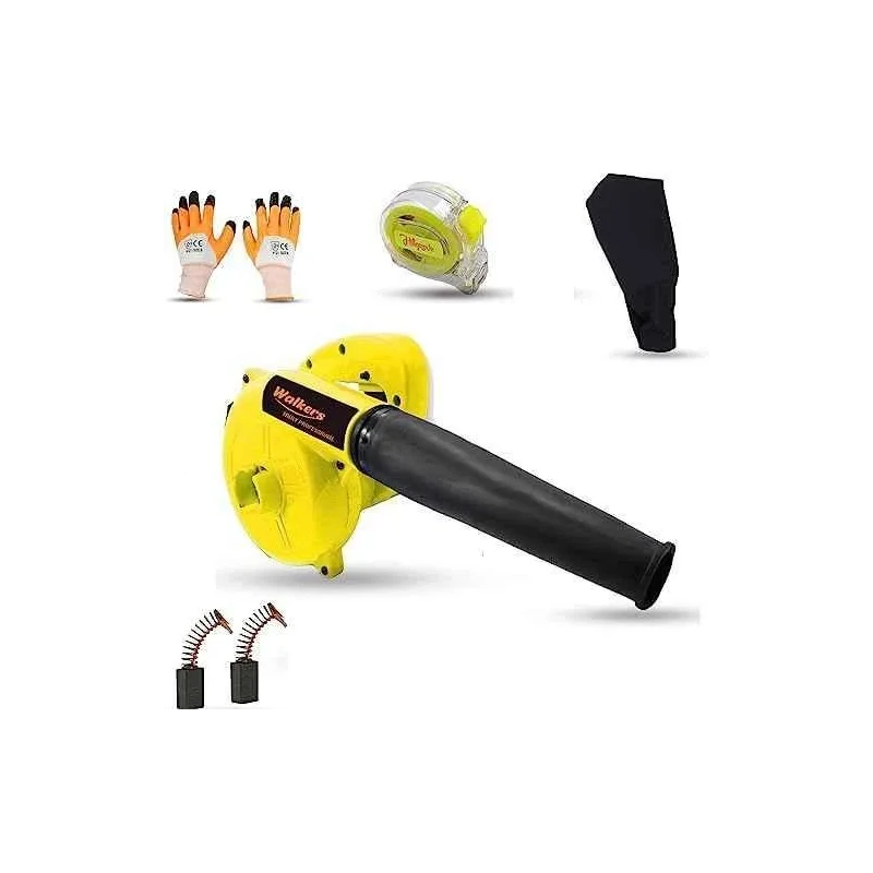 Walkers 800W Yellow Electric Air Blower WKCB288 with Carbon Brushes Gloves Measuring Tape image-3