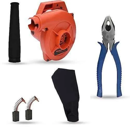 Walkers 800W Plastic Red Electric Air Blower WKCB253 Carbon Brushes 8 Inch Plier image-5