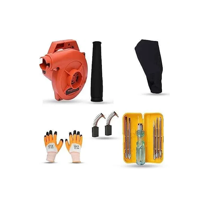 Walkers 800W Plastic Red Air Blower WKCB312 with Carbon Brushes Gloves and 5 in 1 Screwdriver image-2