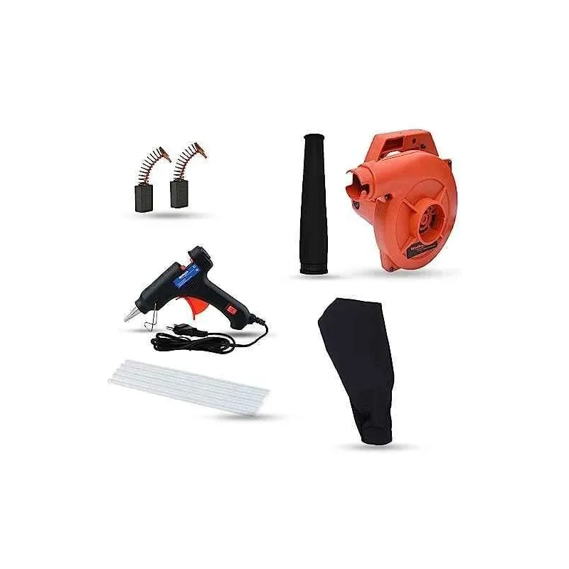 Walkers 800W Plastic Red Electric Air Blower WKCB245 with Carbon Brushes Glue Gun 5 Pcs Glue Sticks image-2