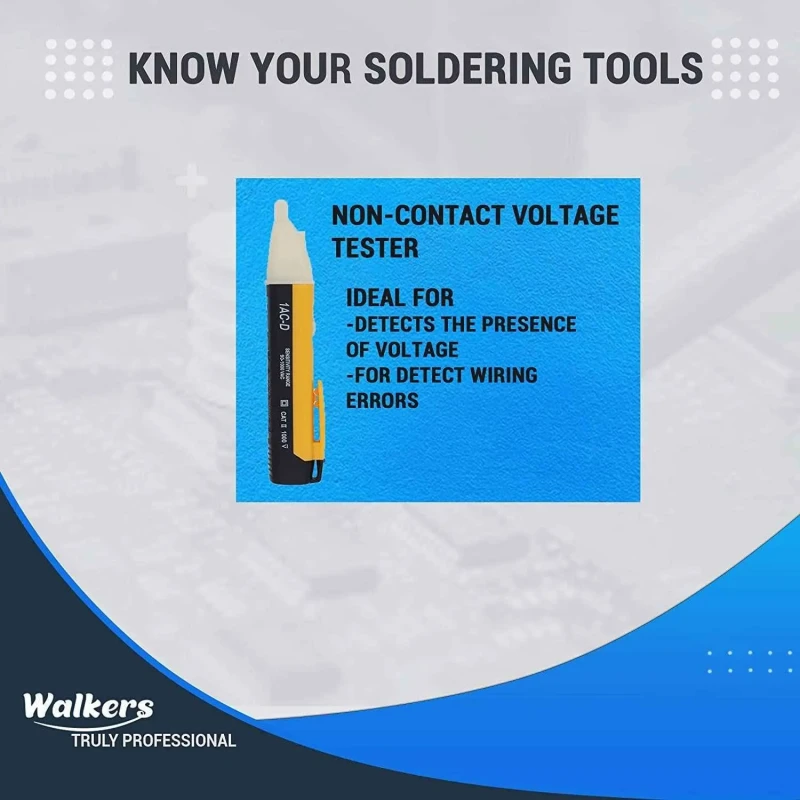 Walkers 15 Pcs 25W Soldering Iron Kit WKCB101 with Glue Gun Voltage Tester Combo image-5